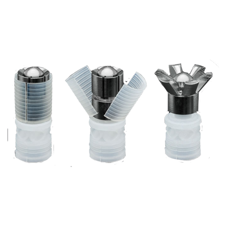 Borra proiettile calibro 12 e 20 con palla in acciaio ad espansione.