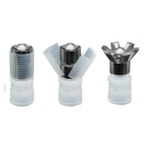 Borra proiettile calibro 12 e 20 con palla in acciaio ad espansione.